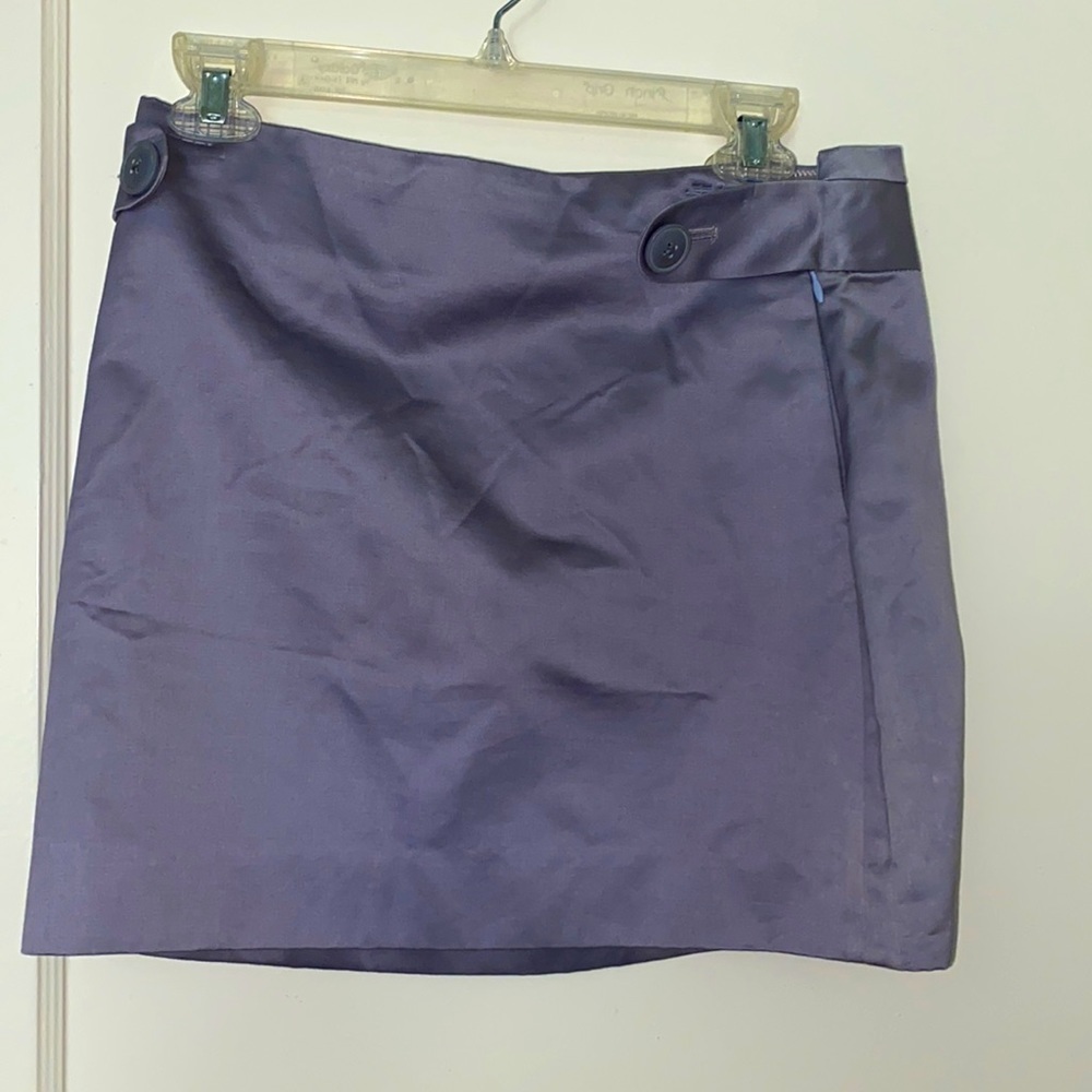 NWT j crew shiny gray skirt size: 2